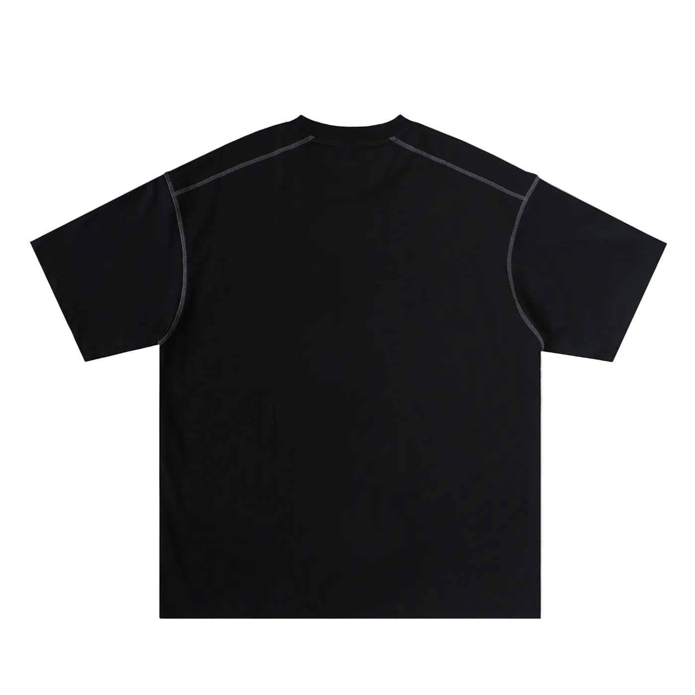 Oversized Contrast-Stitched Cotton Tee