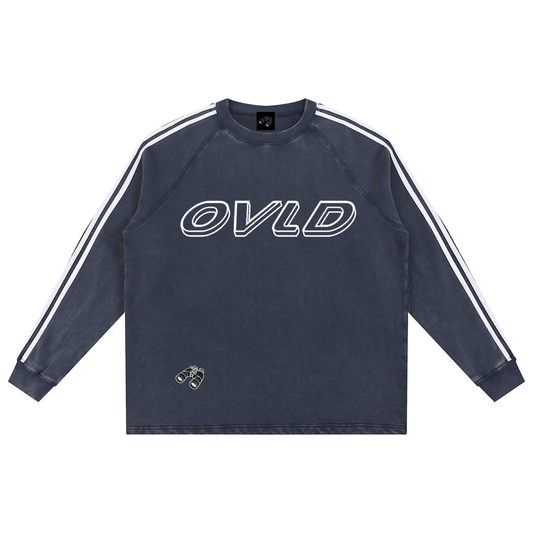 Snow Washed Contrast Tape Sweatshirt