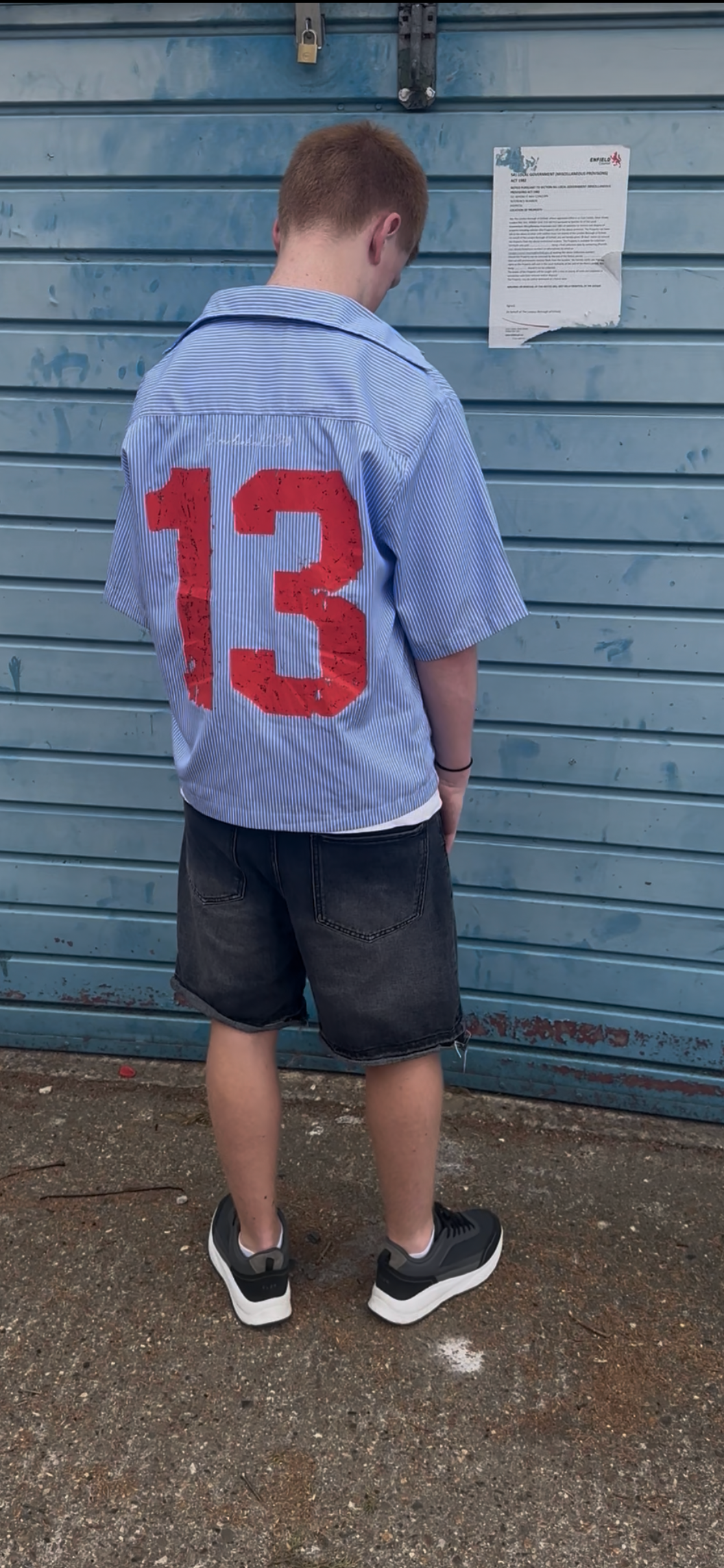 OverlookedLDN Oversized Vertical Stripe Boxy Shirt
